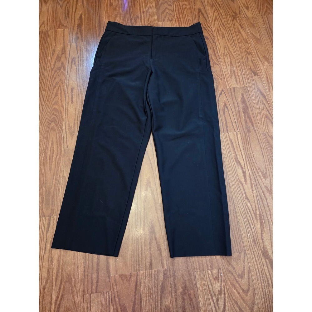 Athleta Stellar Straight Crop Pant Black High Rise‎ Trousers Womens 12 Work